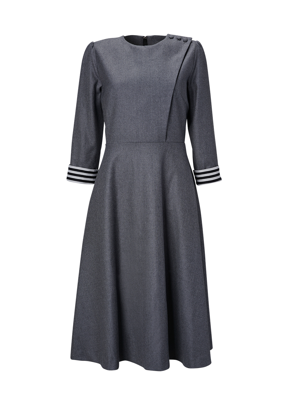 W FRONT WOOL DRESS